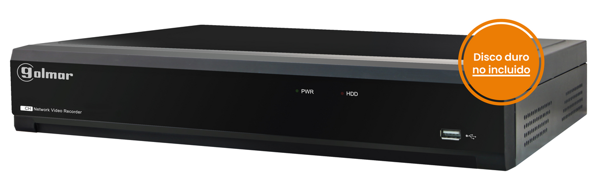 Grabador NVR-3204P 32 Cámaras 16POE H.265; sin disco