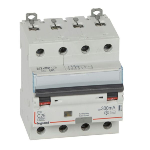 Magnetotérmico Diferencial DX³ - 4 Polos - 25A / 300mA - Tipo AC