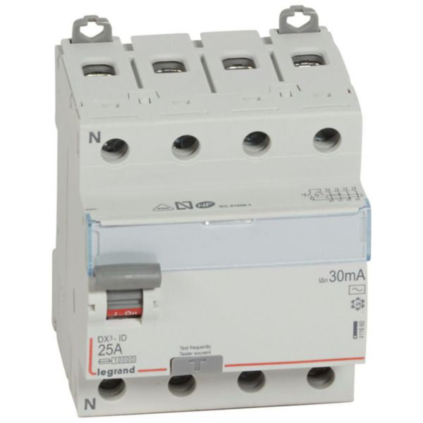 Diferencial DX³ - 4 Polos -  230V --  25A / 30mA - Tipo AC