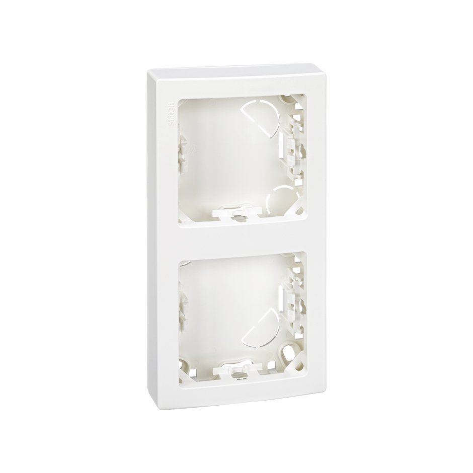 Marco con base para 2 elementos vertical blanco Simon 73 Loft