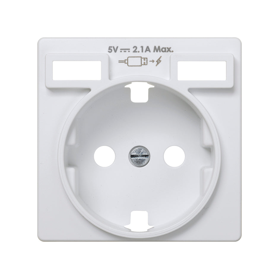 Tapa para la base de enchufe schuko con 2 cargadores USB tipo A 10,5W  Simon 82