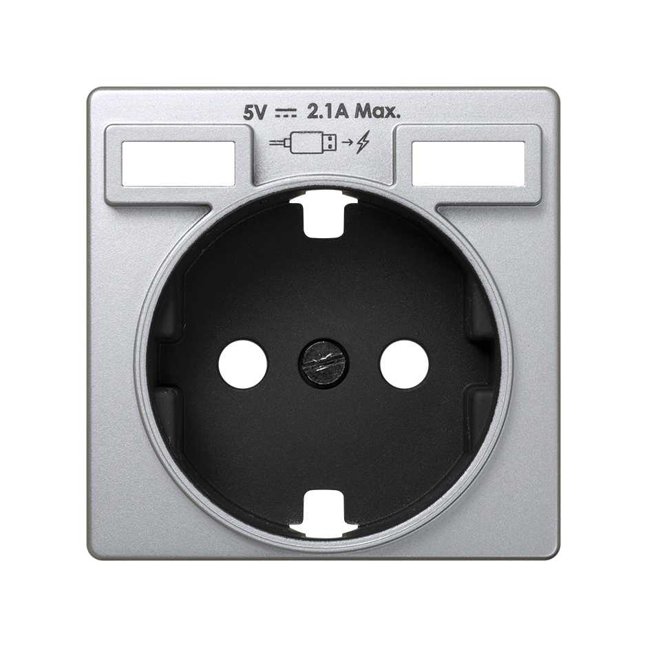 Tapa para la base de enchufe schuko con 2 cargadores USB tipo A 10,5W  Simon 82