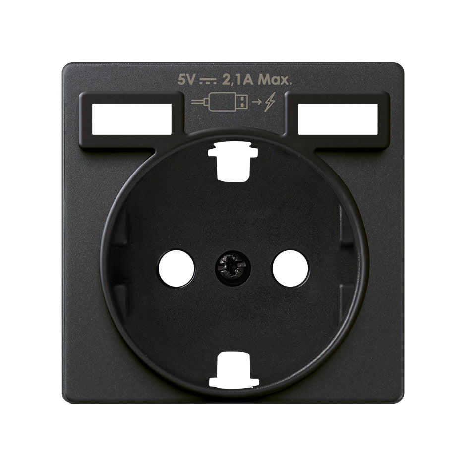 Tapa para la base de enchufe schuko con 2 cargadores USB tipo A 10,5W  Simon 82