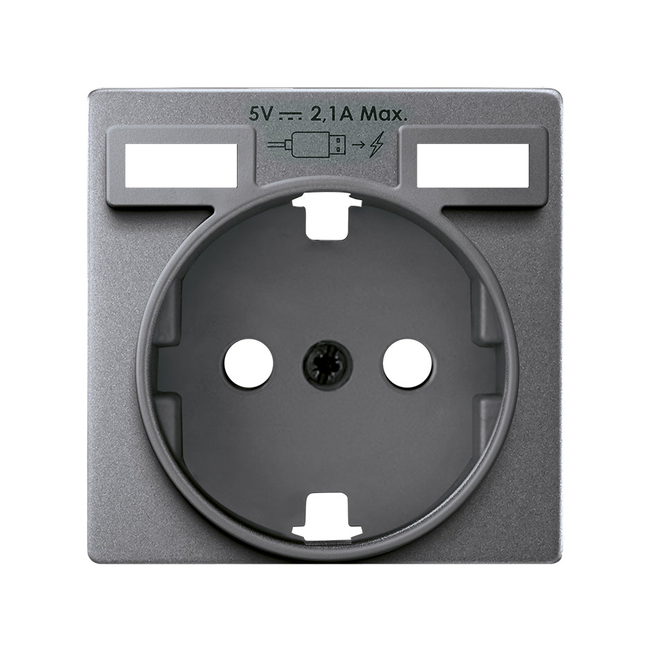 Tapa para la base de enchufe schuko con 2 cargadores USB tipo A 10,5W  Simon 82