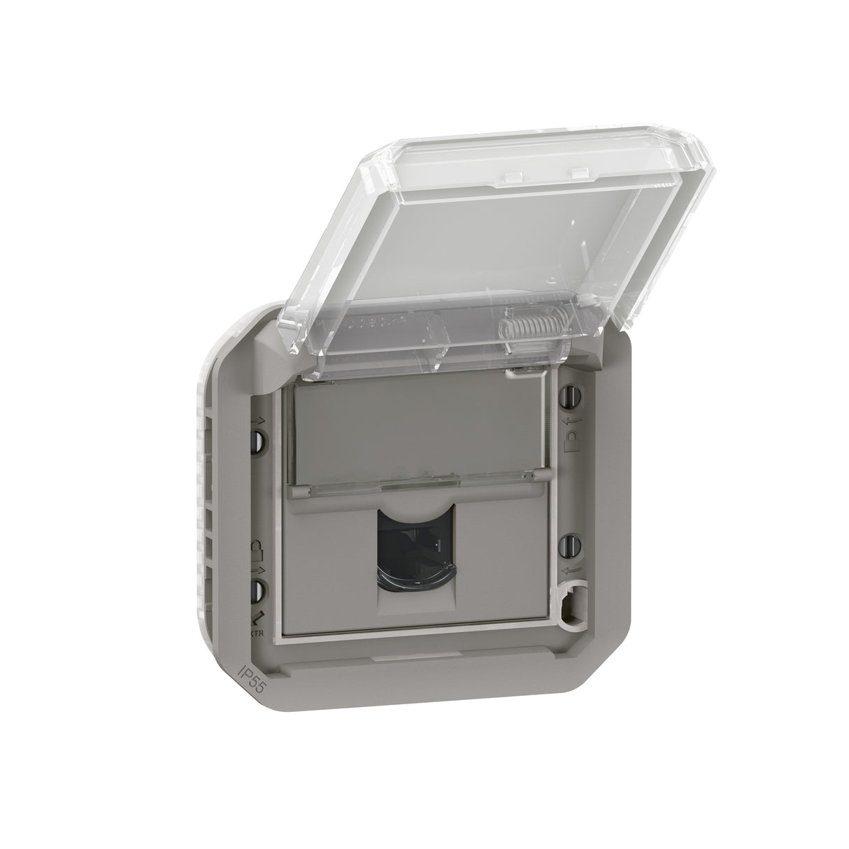 Base RJ45 Cat.6 UTP Plexo modular - Gris