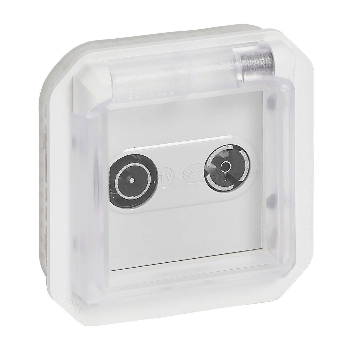 Base TV/R-SAT única Plexo modular - Blanco