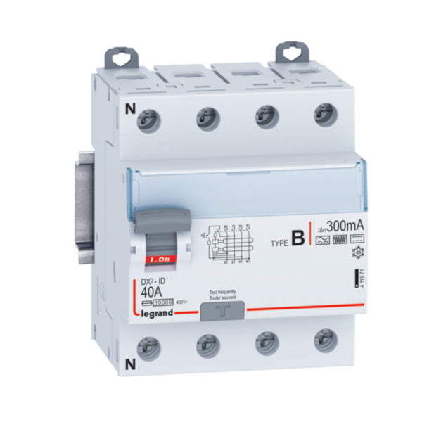 Diferencial DX³ - 4 Polos -  400V --  40A / 300mA - Tipo B