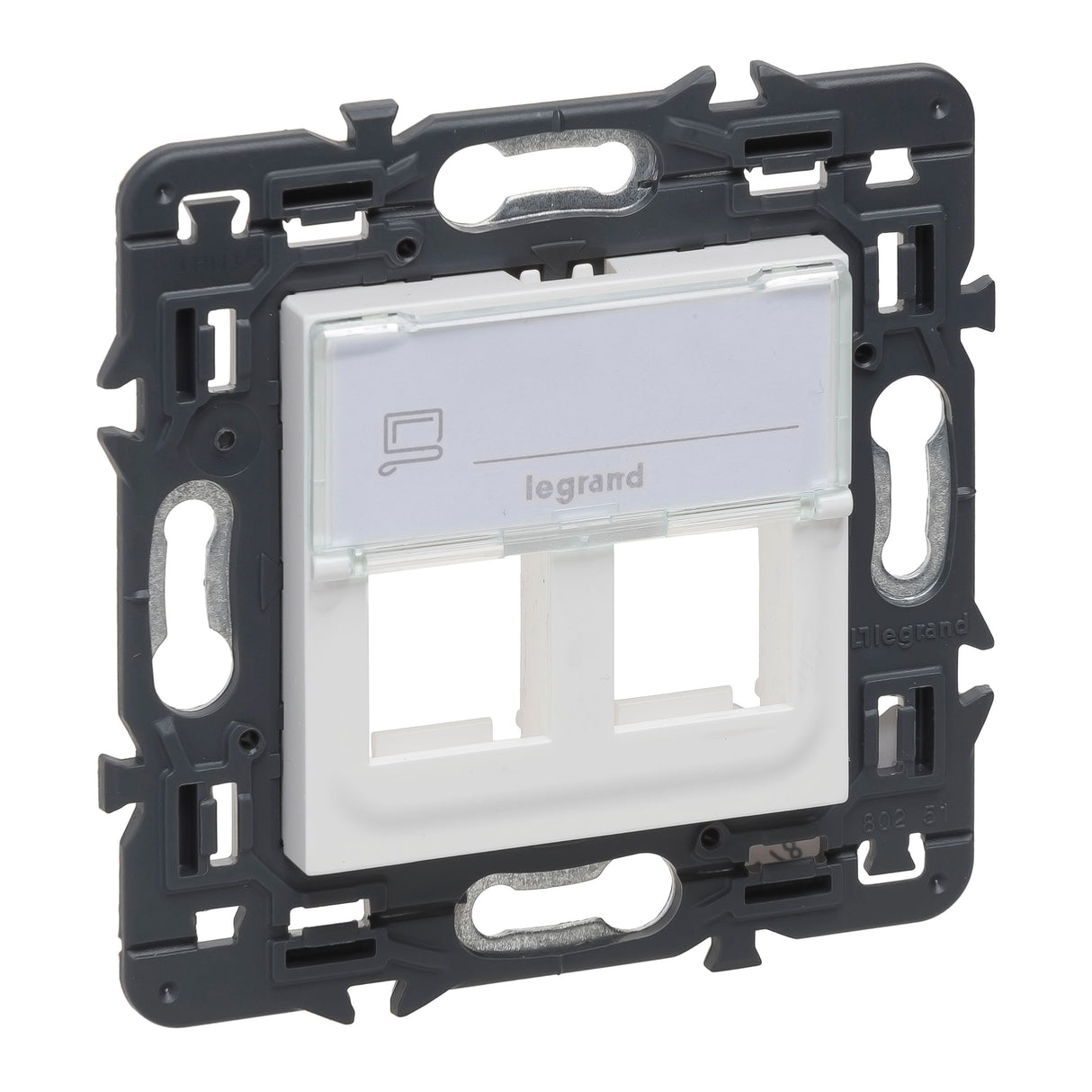 Adaptador para RJ45 para 2 conectores Keystone - Blanco