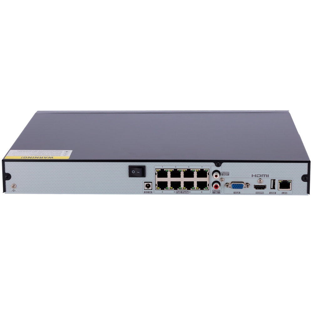 Grabador NVR para cámaras IP,
 8C SF-NVR6208-8P-B2