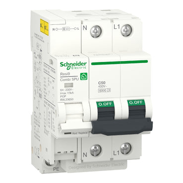 Limitador sobretensiones transitorias y permanentes IGA Resi9 Combi 1P+N 50 A